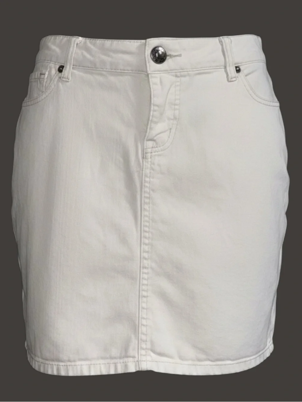 Torrid Light Cream Denim Skirt - Clean A-Line Style